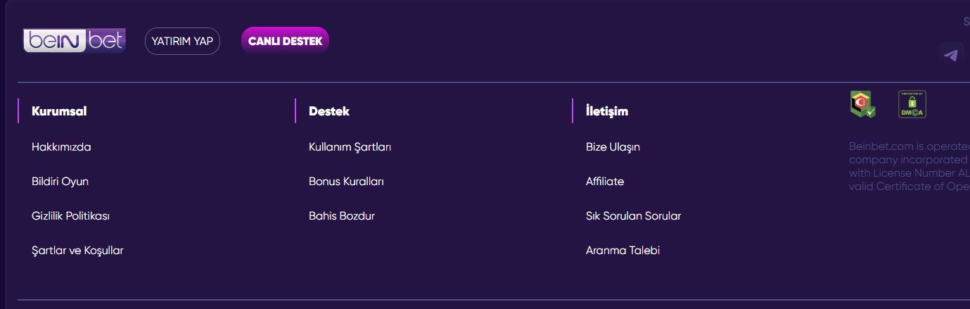 Beinbet Yeni Giriş